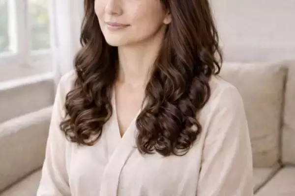 全然今っぽくない。40代・50代の巻き髪スタイルが古見えするのは“きっちり感”のせい