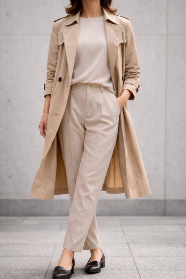 トレンチコートが古く見える原因は“ベルトの結び方”。40代・50代が整えるべき着こなしバランス