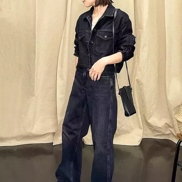 「デニムでコーデを格上げ！【UNIQLO】“デニムクロップドジャケット”」の画像