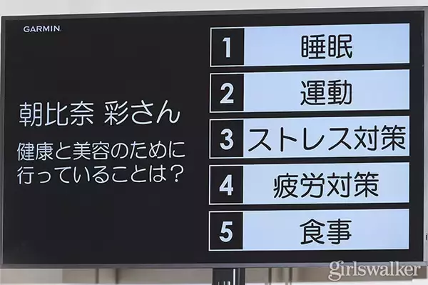 「朝比奈彩、スタイル維持の方法とは、5位「食事」2位「運動」意外な1位は…？」の画像