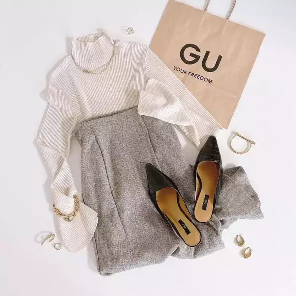 細見え抜群♡【GU】神シルエットな新作“マーメイドスカート”