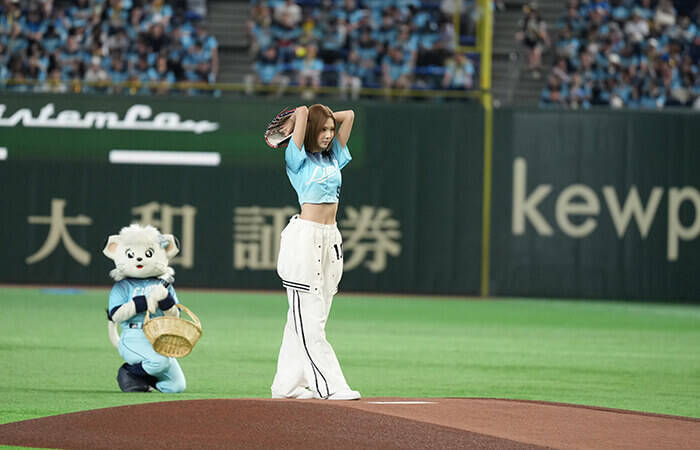 Hearts2Hearts、埼玉西武ライオンズ戦でSPパフォーマンス！スタンドから歓声、JIWOOピッチングは「100点です！」