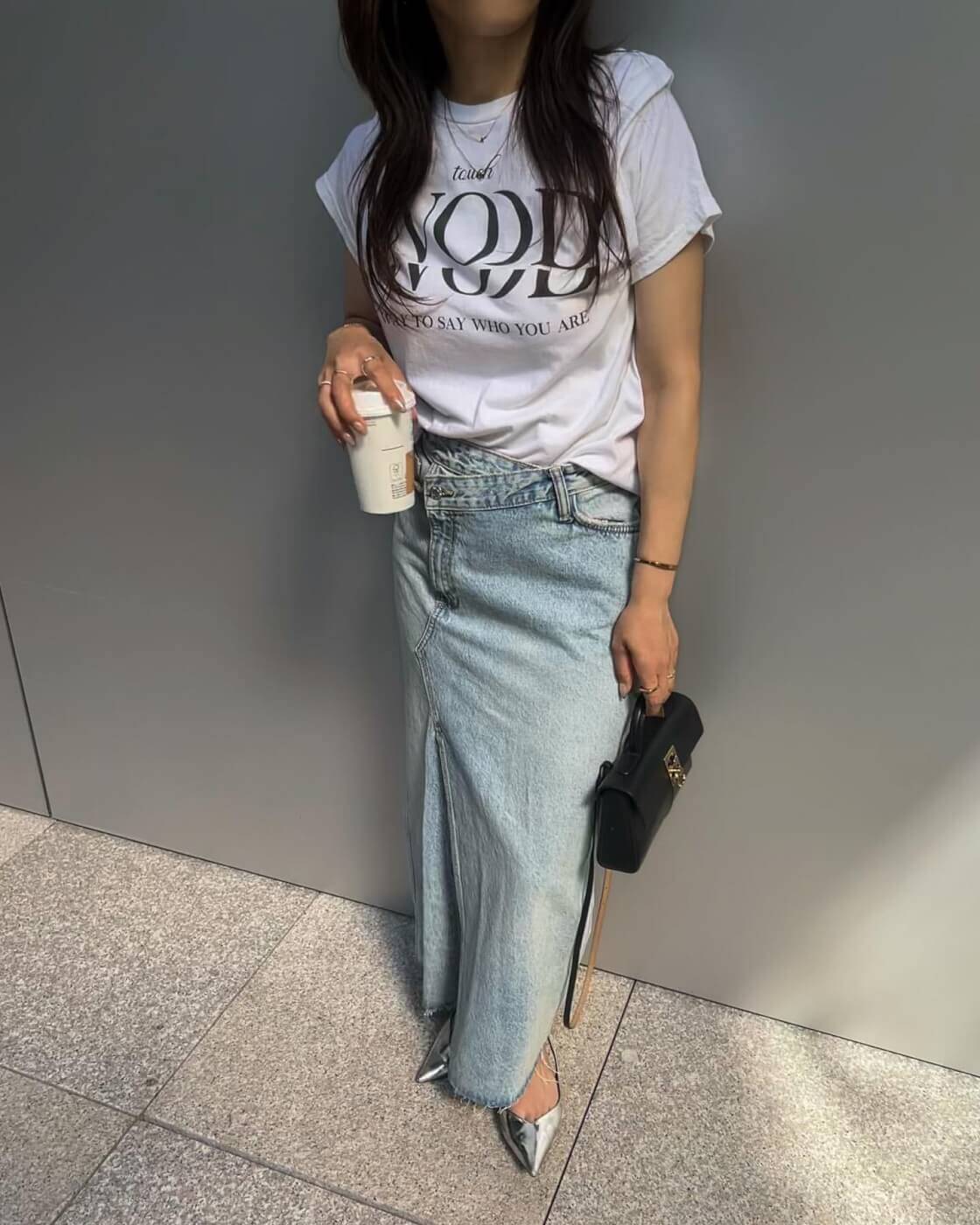 ウエストクロスや切りっぱなしの裾で新鮮に！【ZARA】“ロング 