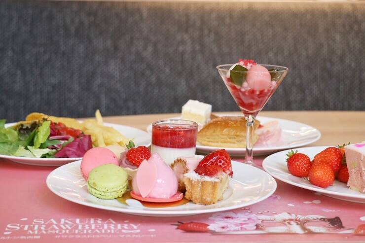 ヒルトン名古屋のサクラストロベリースイーツビュッフェ「SAKURA Strawberry Masquerade」