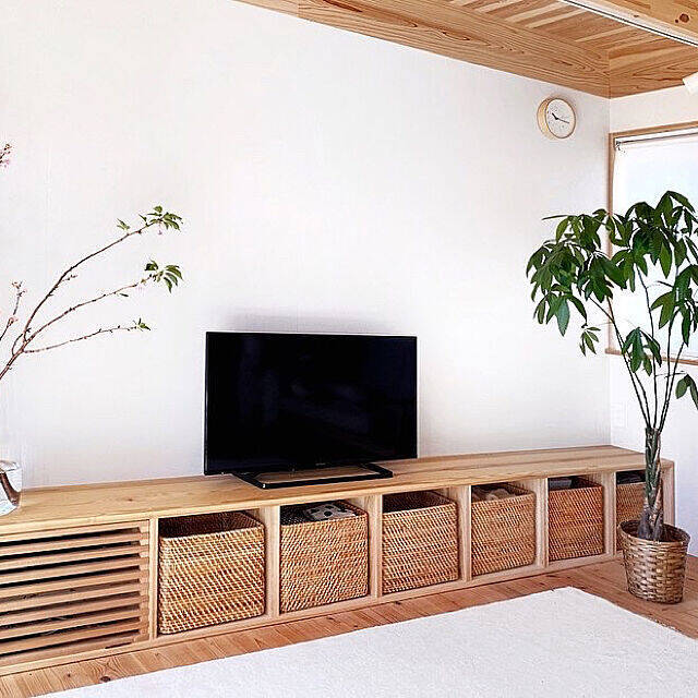 私のこだわりが詰まってます♪造作で作った我が家のテレビボード