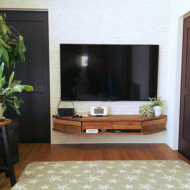 私のこだわりが詰まってます♪造作で作った我が家のテレビボード