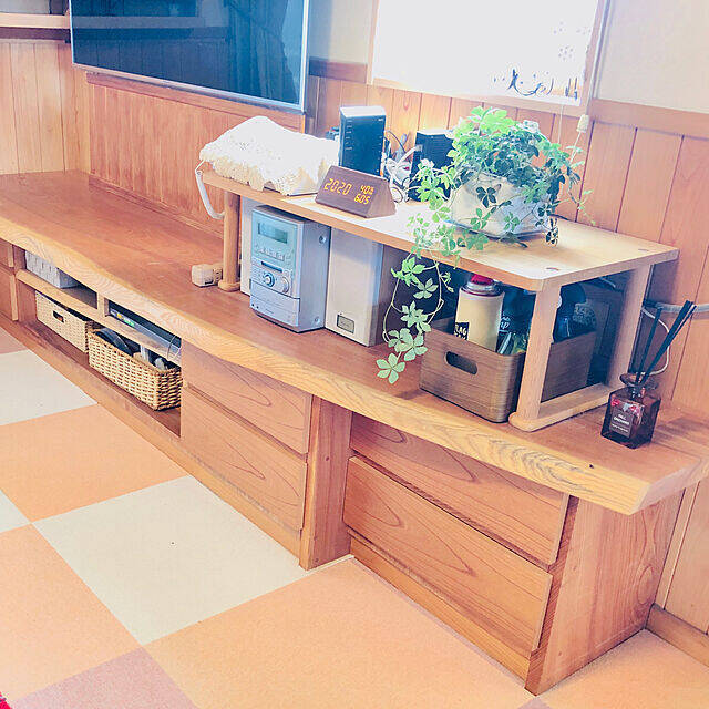 私のこだわりが詰まってます♪造作で作った我が家のテレビボード