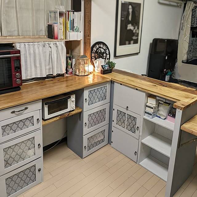 収納力アップもインテリア映えも叶う！キッチンカウンターDIYアイデア集