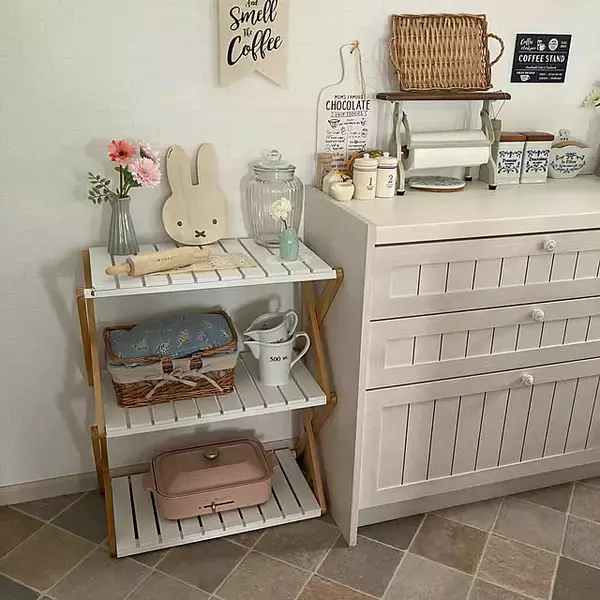 「あったらいいなを叶えてくれる♪ベルメゾンの折りたたみラックのある暮らし」の画像