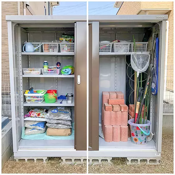 「たっぷりしまえてスッキリ使いやすい♪物置＆物置スペースの収納アイデア」の画像