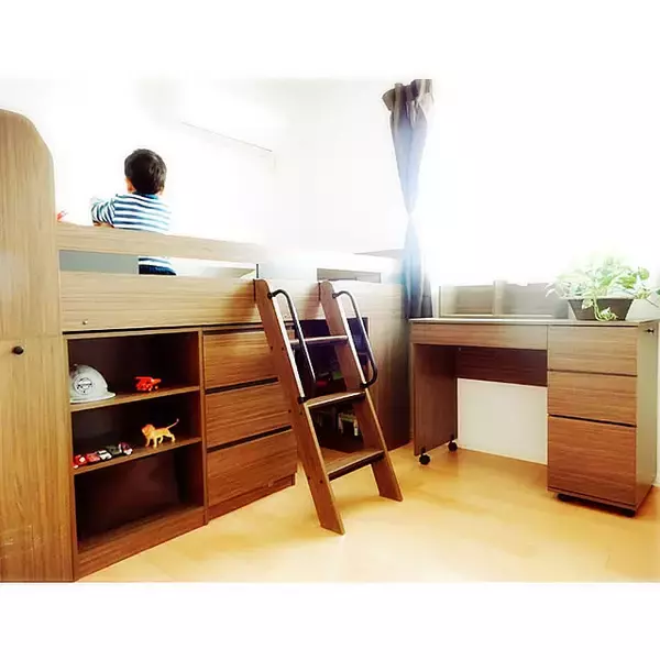 「置き方や使い方を工夫して。システムベッド＆ロフトベッドのあるお部屋」の画像