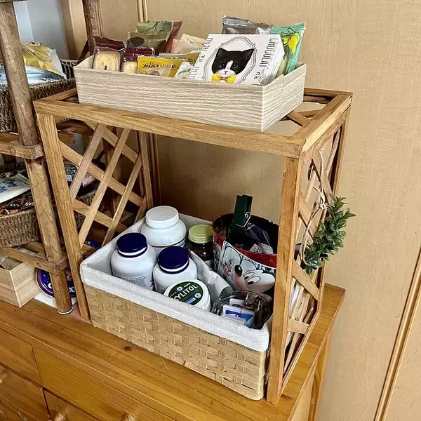 「「空間を有効活用！木製フェンス3枚を棚に変える簡単レシピ」 by milkさん」の画像