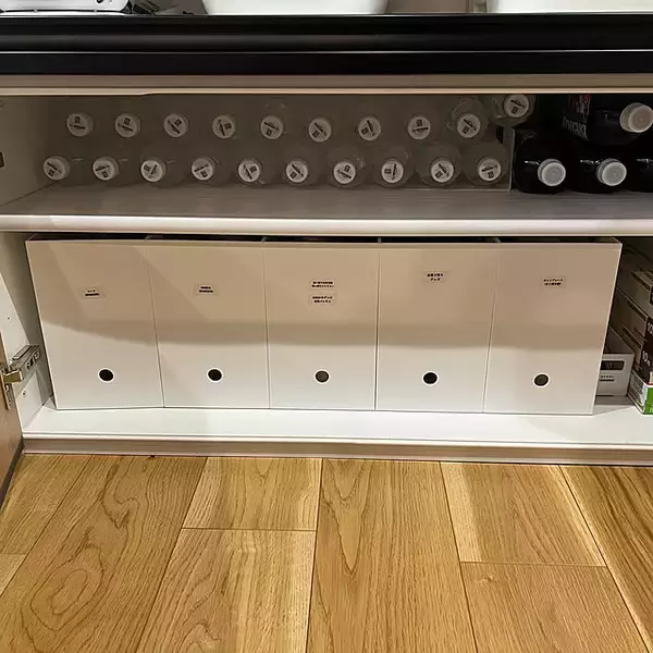 「並べるだけで美収納が叶う！ニトリのファイルボックス活用法」の画像