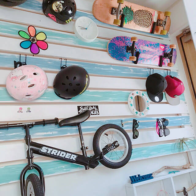 玄関を見栄えよく整理整頓♪玄関のディスプレイ収納DIYアイディア