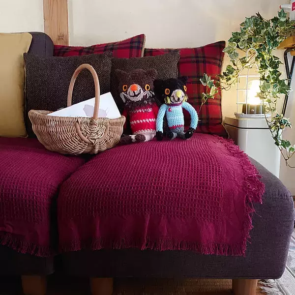 「「一枚でインテリアの色遊びが叶う、大判のマルチカバー」 by fukuさん」の画像