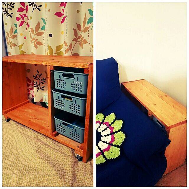 DIYで思いどおり！サイドテーブルのスペース活用アイデア