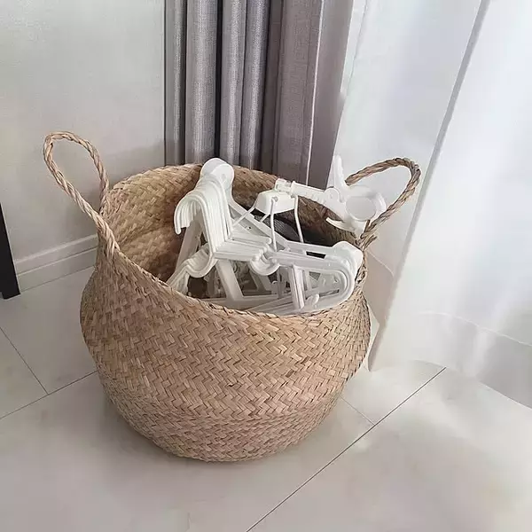 「生活感を抑えて収納♪IKEAのかごで整うすっきりした暮らしアイデア」の画像