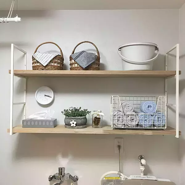 「使いやすく整った空間！見せる収納でつくる理想のランドリー」の画像