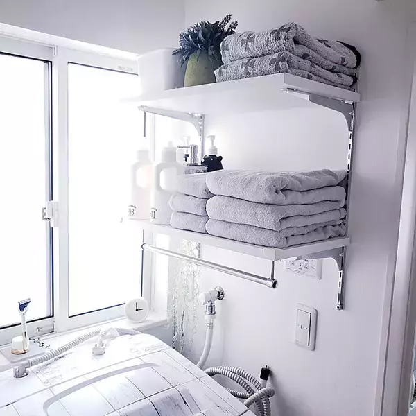 「使いやすく整った空間！見せる収納でつくる理想のランドリー」の画像