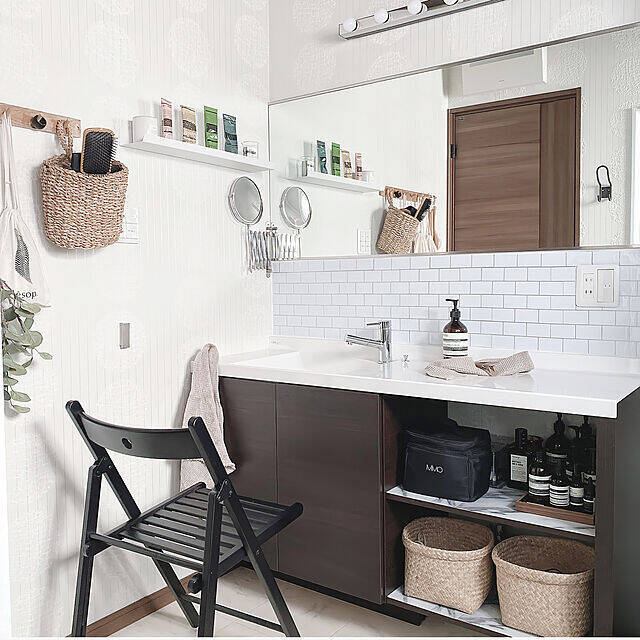 使いやすく整った空間！見せる収納でつくる理想のランドリー