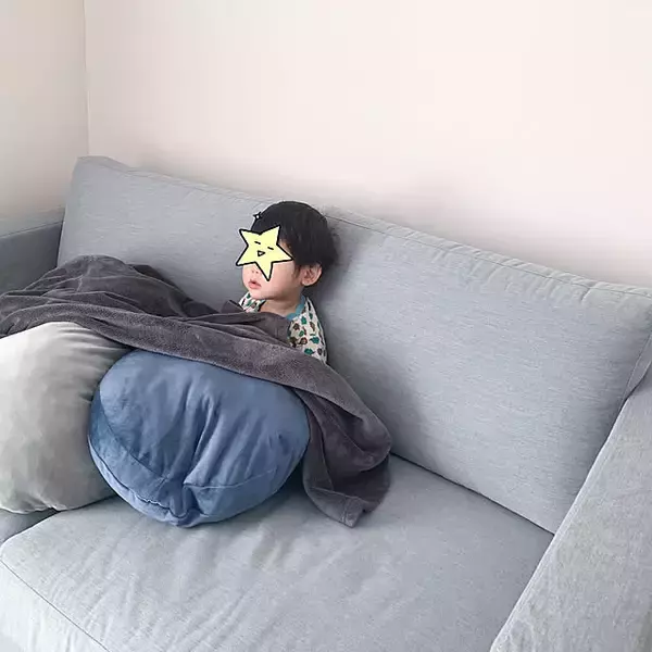 「人もペットもくつろげる♡ニトリのモチモチクッションでみんなリラックス」の画像