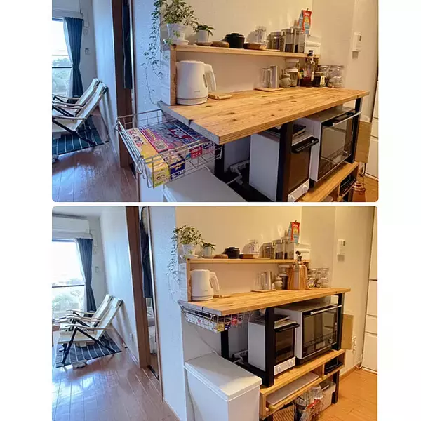 「機能的でインテリア性も抜群！オシャレに魅せるニトリのワイヤーバスケット」の画像