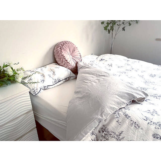 心地よく眠れる雰囲気のいい寝室に♡質感もデザインも豊富にそろうニトリの掛け布団カバー