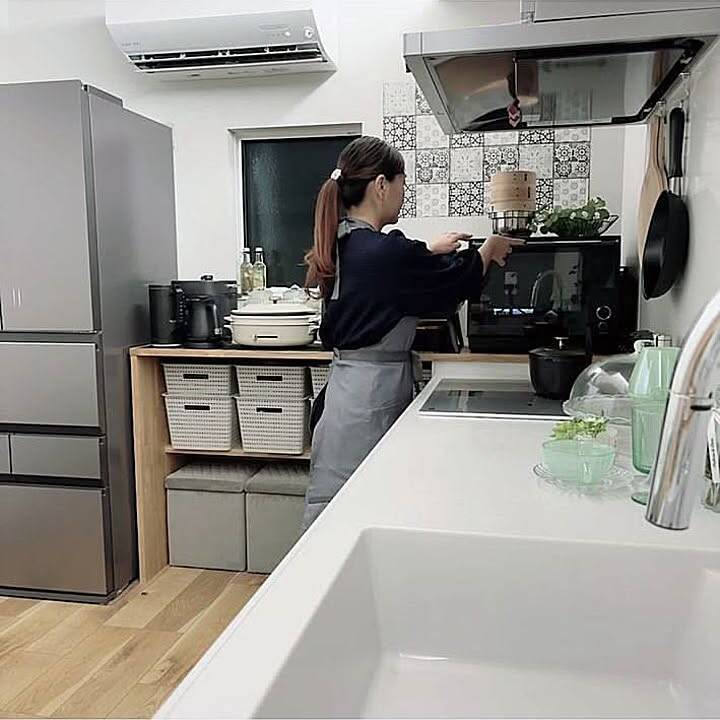 「造作カウンターがいい仕事♪幸せオーラをまとう爽やかキッチン」 by tomatoさん