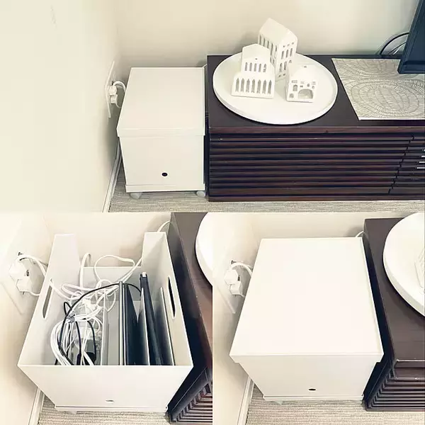 「ごちゃつきを見ないフリしてませんか？無印良品のアイテムを使ったケーブル収納アイデア」の画像