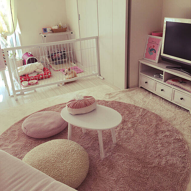 「30m2。白とピンクでふんわり可愛い、どこを見ても幸せな部屋づくり」 by marrorinさん