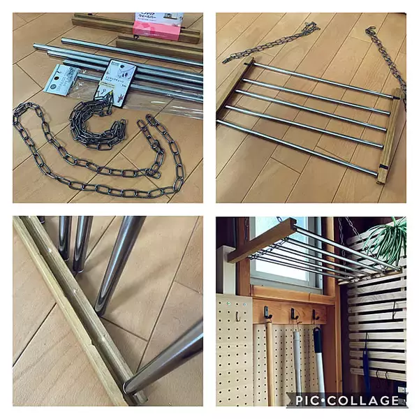 「DIYにも使える！セリアの「インテリアウォールバー」活用アイデア」の画像