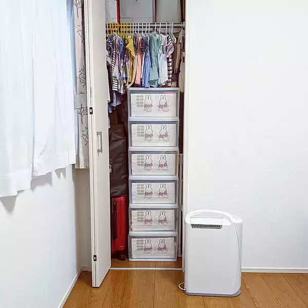 「ごちゃつきを解消して自分らしくアレンジ♪空間が垢抜ける衣装ケースの目隠しアイデア」の画像