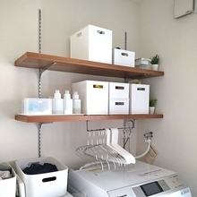 簡単なのに見た目もいい♪洗濯機まわりの収納に活躍する100均アイテム