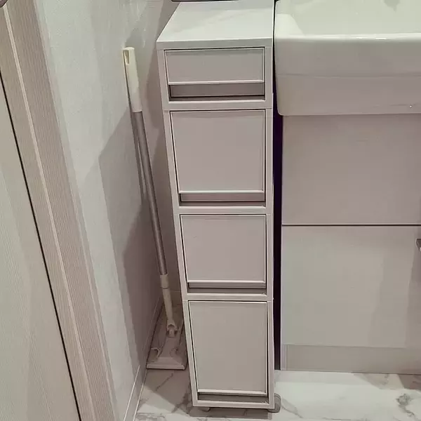 「【高コスパアイテム】長さのあるアイテムもすっきり収納！無印良品 収納ストッカー by hanapanさん」の画像