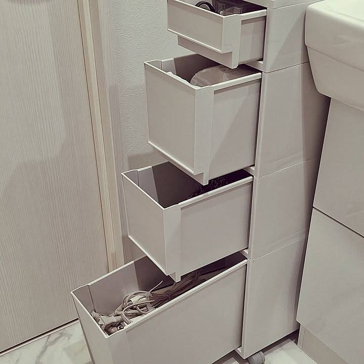 【高コスパアイテム】長さのあるアイテムもすっきり収納！無印良品 収納ストッカー by hanapanさん