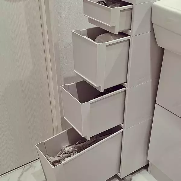 「【高コスパアイテム】長さのあるアイテムもすっきり収納！無印良品 収納ストッカー by hanapanさん」の画像