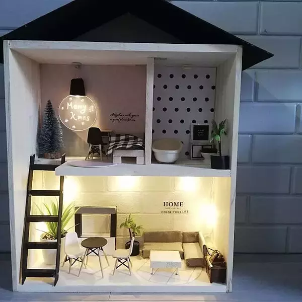 「思わず見惚れてしまいそう♡小さくってキュートな手作りドールハウスの魅力」の画像