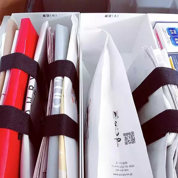 「目立たずスッキリ、使いたいときはパッと取り出せる！紙袋とゴミ袋の快適収納術」の画像