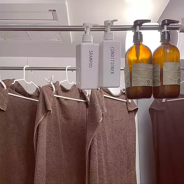 「毎日の洗濯がスムーズになる♪バスタオルの干し方を工夫している実例10選」の画像