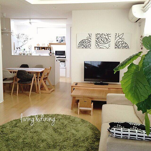 北欧らしいデザイン満喫♡リビングにあるマリメッコ製品