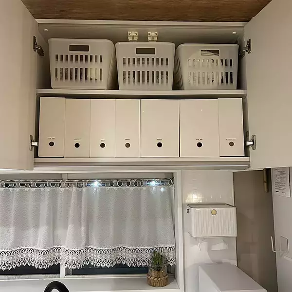 「「生活感の扱い方で気分を上げる、外は可愛く中はすっきり収納」 by aromaさん」の画像