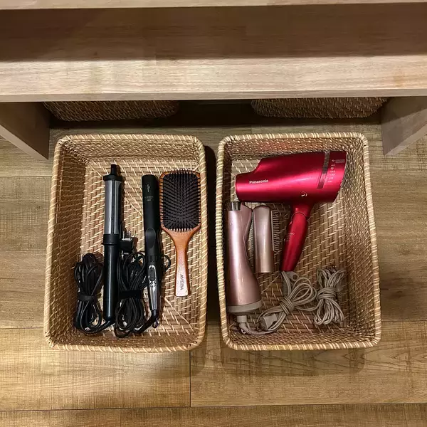 「「生活感の扱い方で気分を上げる、外は可愛く中はすっきり収納」 by aromaさん」の画像