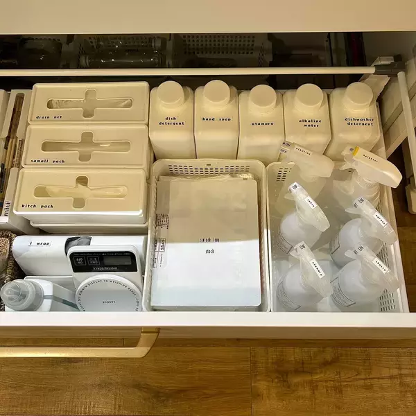 「「生活感の扱い方で気分を上げる、外は可愛く中はすっきり収納」 by aromaさん」の画像