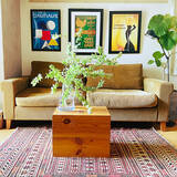 「渋い味わいを楽しむ。オールドキリムが魅力的にコーディネートされたお部屋6選」の画像3