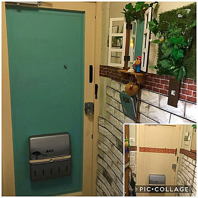 帰るたびほっとする玄関に♡床も壁も扉も自分らしくDIY