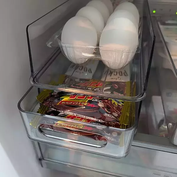 「引き出し・冷蔵庫のごちゃつき解消！ニトリの整理トレーを使った収納実例」の画像
