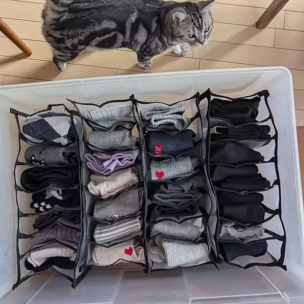 「毎朝靴下を取り出すストレスから解放された！迷わず取り出せる靴下収納アイディア6選」の画像