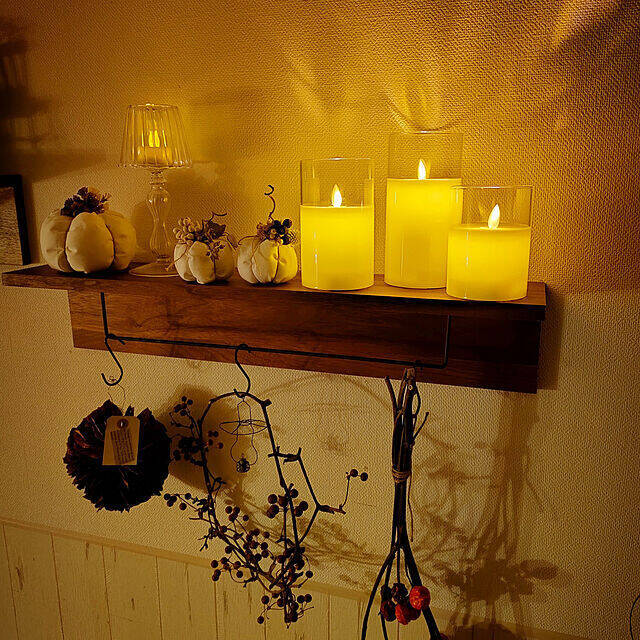 本物そっくりの炎で癒される♡リモコン付き「LEDキャンドルライトセット」