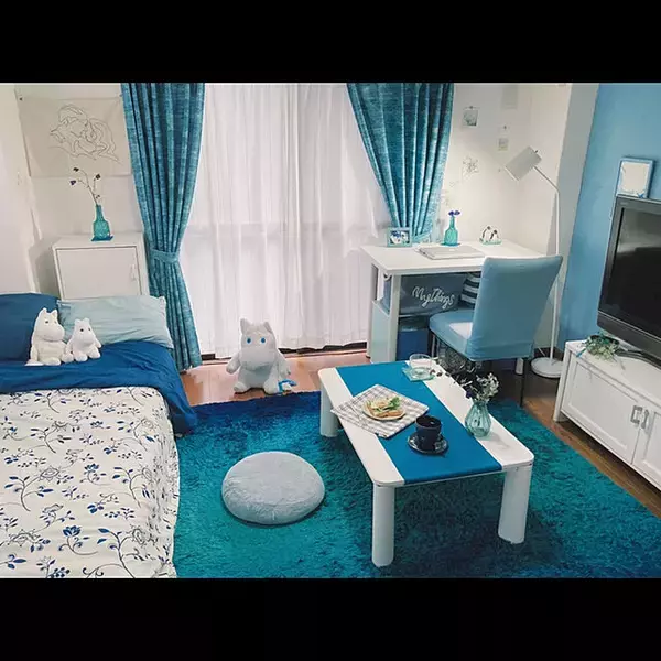「18m2。大好きな青で満たした、心落ち着くお部屋づくり」 by bluestarさん