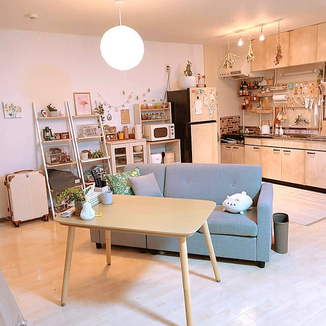 「3つの色が導くナチュラルなひとり暮らし。色合わせとDIYで叶える心地よい空間」 by Hazukiさん